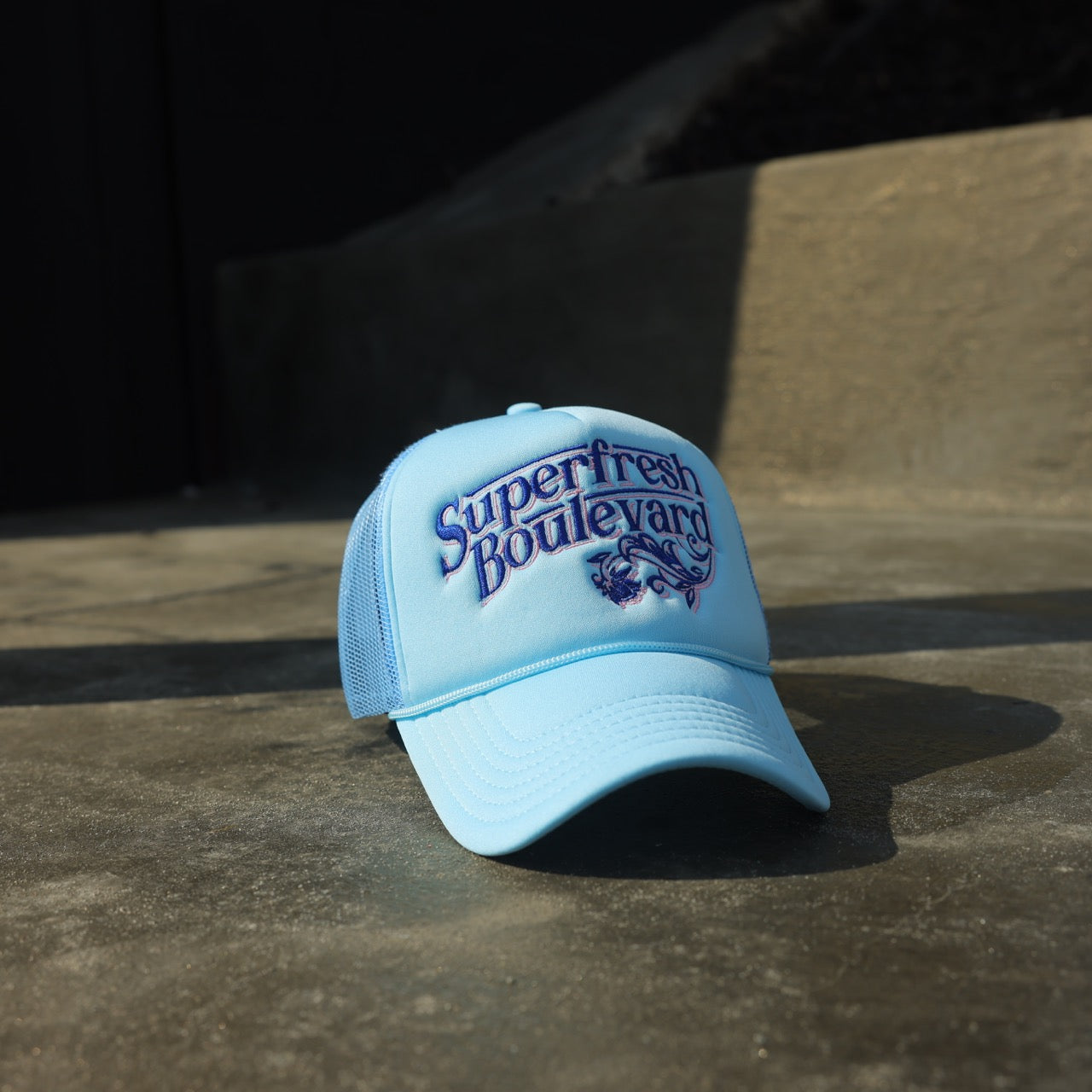 Light Blue BLVD Trucker Snap