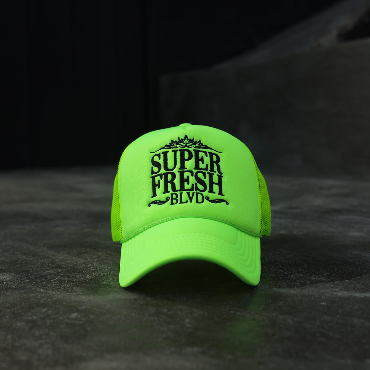 Neon Yellow BLVD Trucker Snap