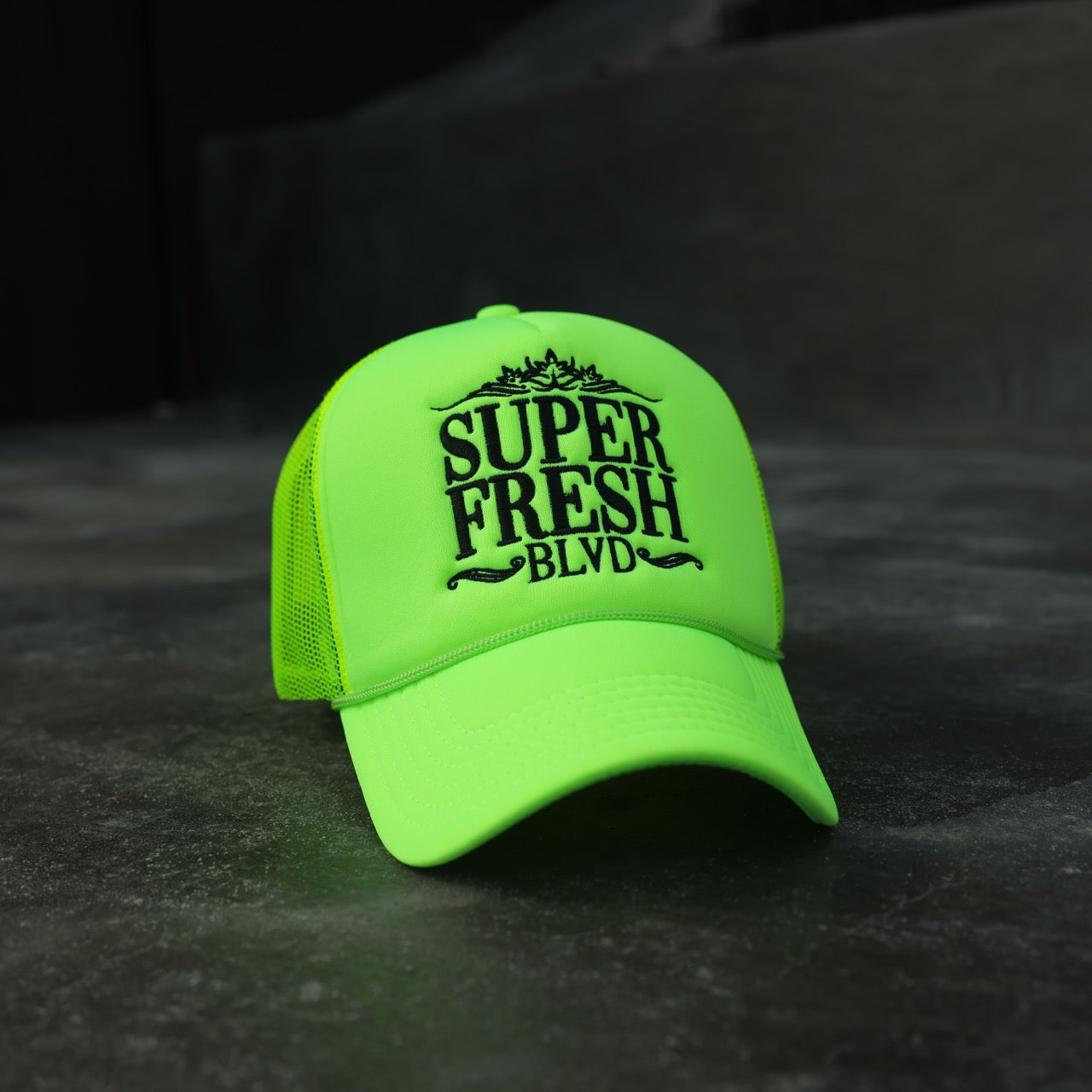 Neon Yellow BLVD Trucker Snap