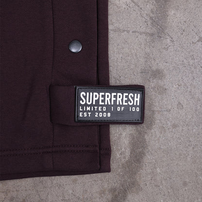 Snap Buttons Sweatpants (Chocolate Brown)