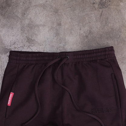 Snap Buttons Sweatpants (Chocolate Brown)