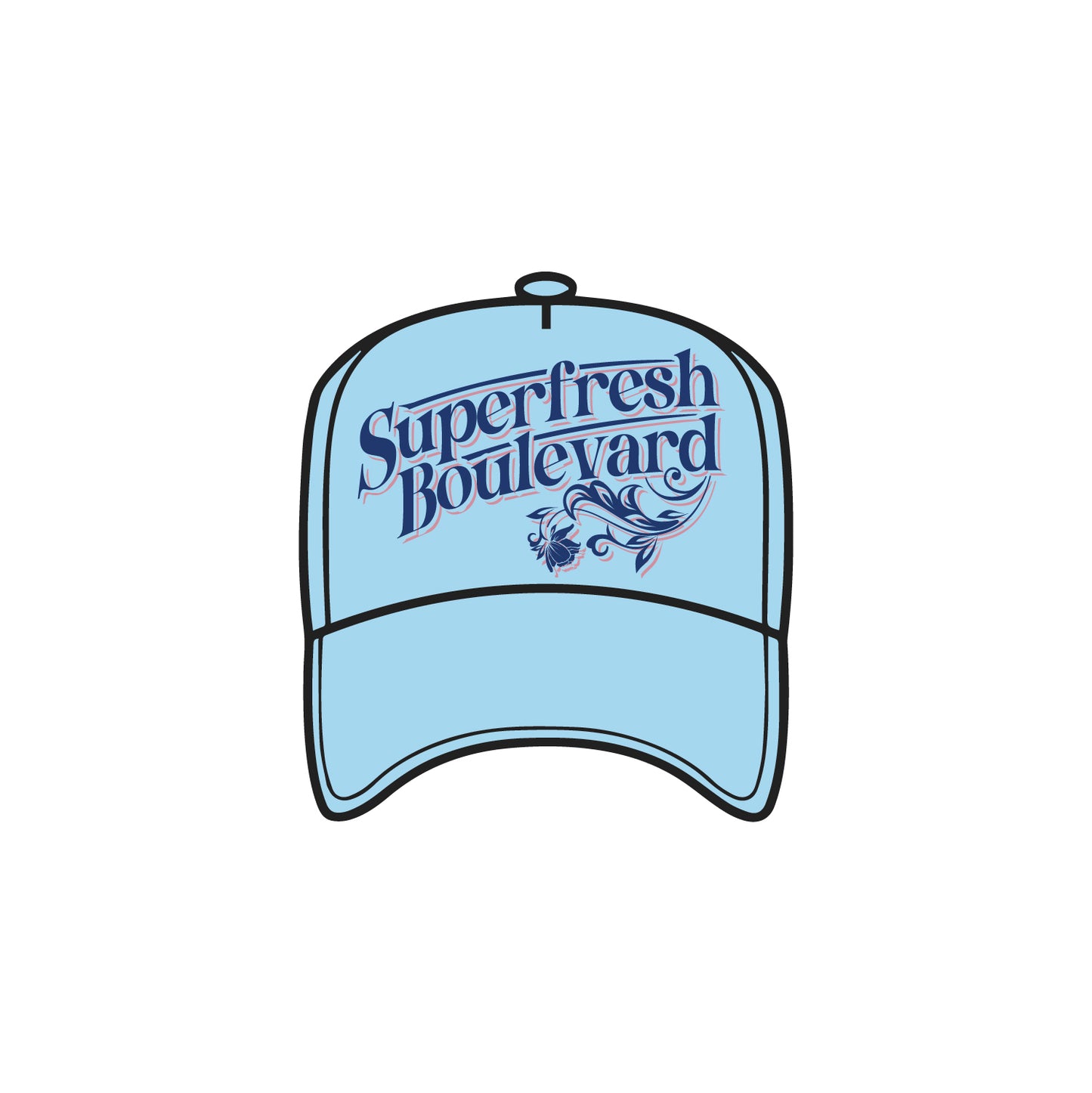 Light Blue BLVD Trucker Snap