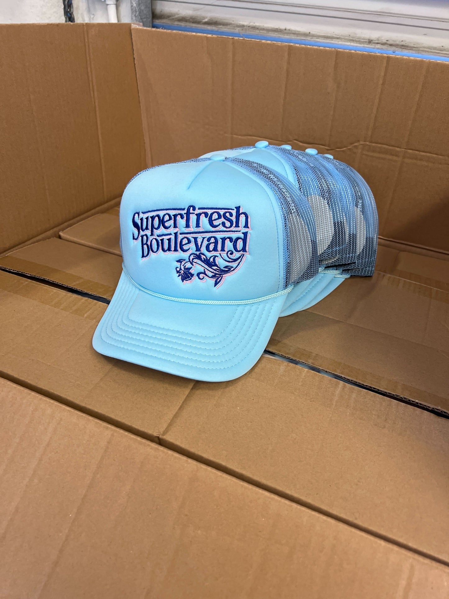 Light Blue BLVD Trucker Snap