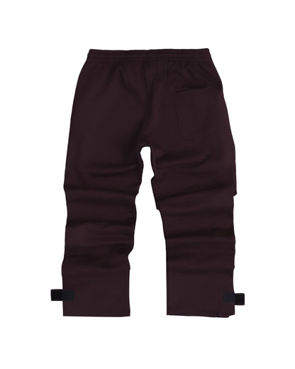 Snap Buttons Sweatpants (Chocolate Brown)