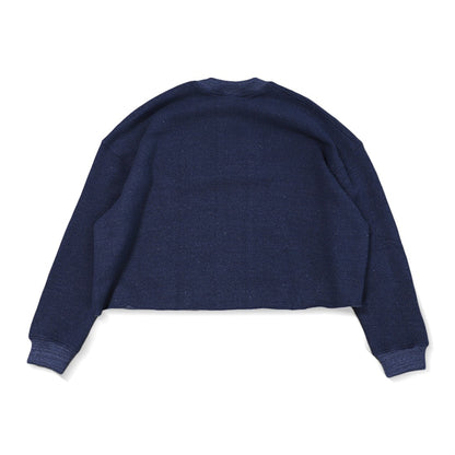 Raw Edges Crewneck Sweatshirts (Dark Blue)