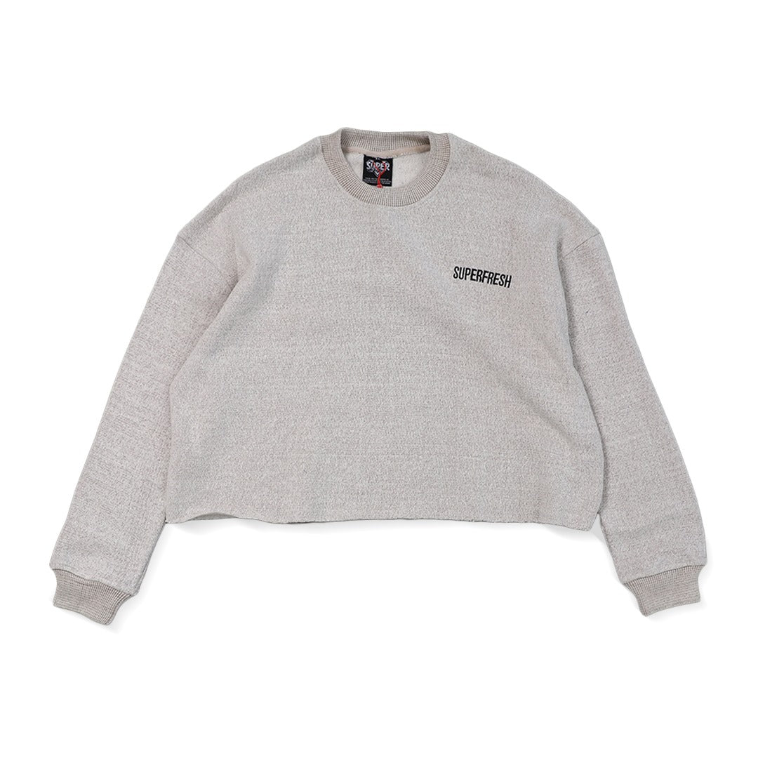 Raw Edges Crewneck Sweatshirts (Cream)